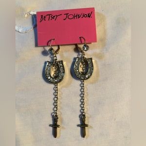 NWT Betsey Johnson Good Luck Earrings